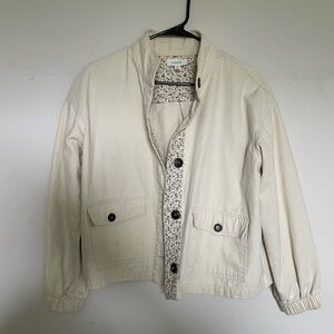 Floral Cream Bomber Jacket from Bohme